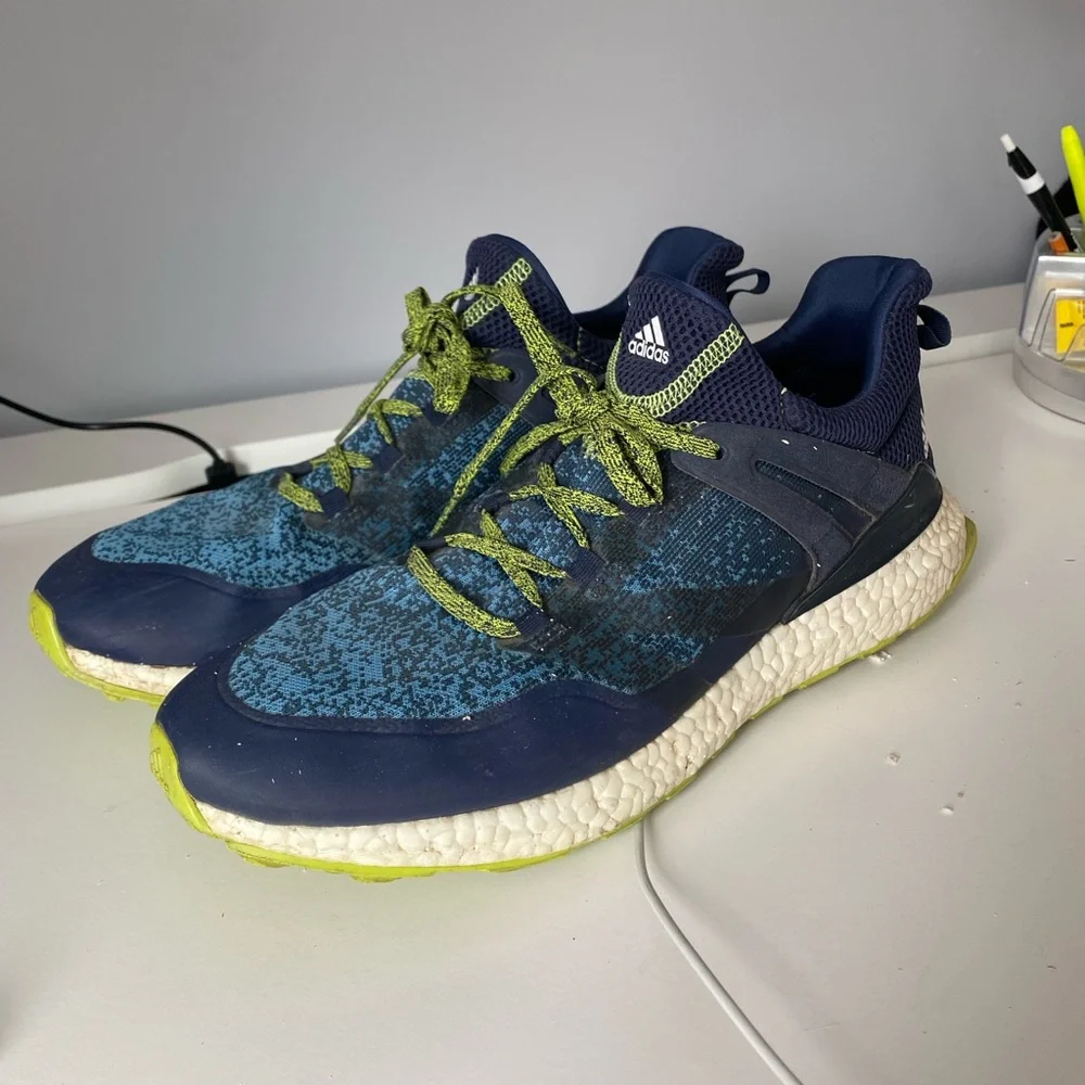 adidas Blue and Green Athletic Shoes - Picture 1 of 5